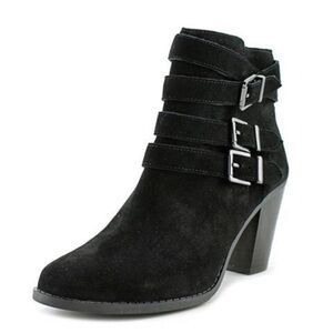 INC Laini Suede Buckle Ankle Boots